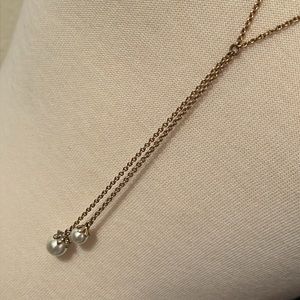 EUC J. Crew Y Necklace with Pearls